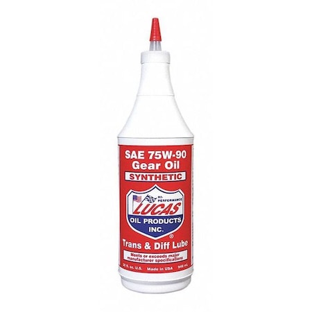 Synthetic SAE Trans/Dif Lub Gear Oil,1Qt