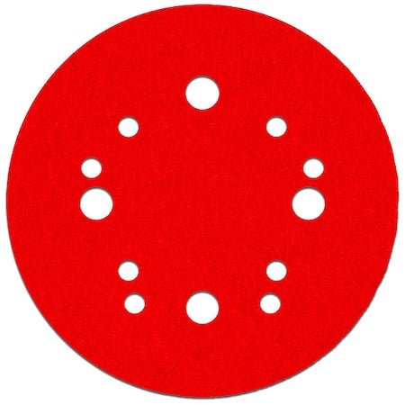 Sanding Disc,w/Hook and Loop,5",80G,PK15, 5" Dia, 12 Hole, Ceramic, 80 Grit