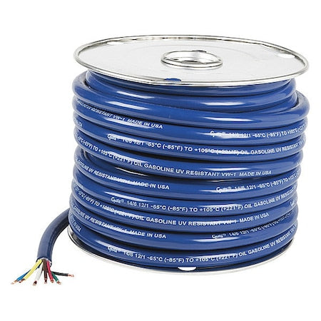 Cable, Low Temp, 7 Cond, 6/14, 1/12, 100 ft.