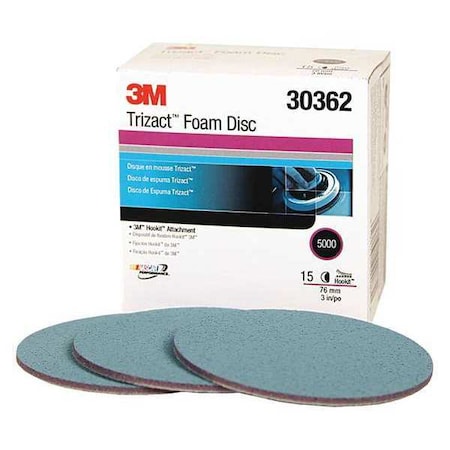 Foam Disc,3",5000 Grit,PK60