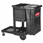 Executive Janitorial Cleaning Cart,Black