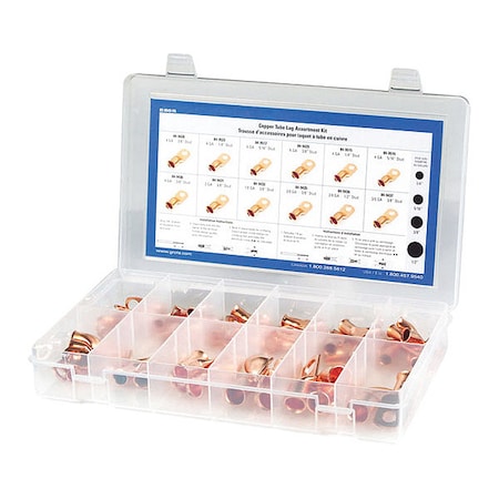 Copper Tube Lug Assortment Kit,PK76