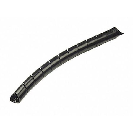 Spiral Wrap,Black,1/2",100 ft.