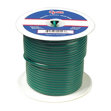 Primary Wire, 14 Gauge, Green, 100 Ft Spool