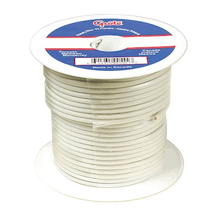 Primary Wire, 14 Gauge, White, 100 Ft Spool