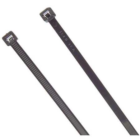 Standard Tie, Black, 14.6", 50lb, PK100