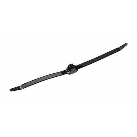 Dual Clamp Tie, Black, 19-1/8", 150lb., PK50