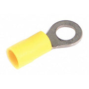 Ring Terminal, 3/8 in Stud Size, 600 V, Vinyl Insulated, 100 PK