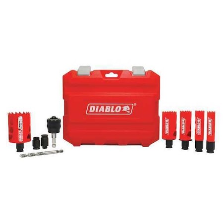 Holesaw Set,General Purpose,9 pcs.