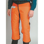 Chainsaw Chaps, Orange, Nylon, Size 2XL, 42 in Length