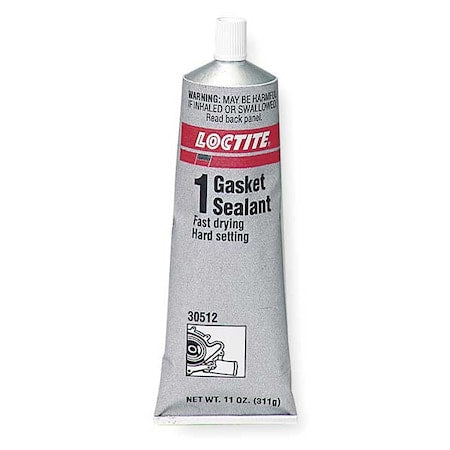Fast Dry, Rigid Cure Gasket Sealant, 7 oz, Brown/Red, Temp Range -65 to 400 Degrees F