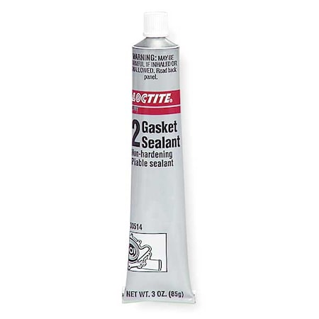 Slow Dry Flexible Cure Gasket Sealant, 3 oz, Black, Temp Range -65 to 400 Degrees F
