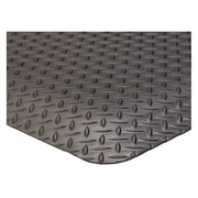 Antifatigue Mat, 3 ft. L x 2 ft. W, 9/16" Thickness, Vinyl, Diamond Plate, Black