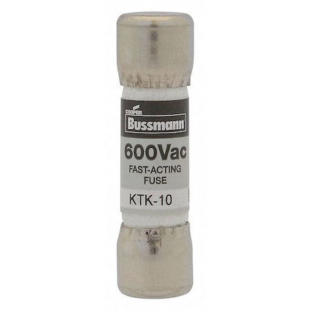 Midget Fuse, Fast-Acting, 0.60A, 600V AC, Non-Indicating, 100kA at 600V AC