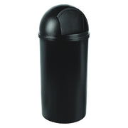 Marshal 25 gal Round Indoor Plastic Can, Black, None, Plastic, Not Applicable