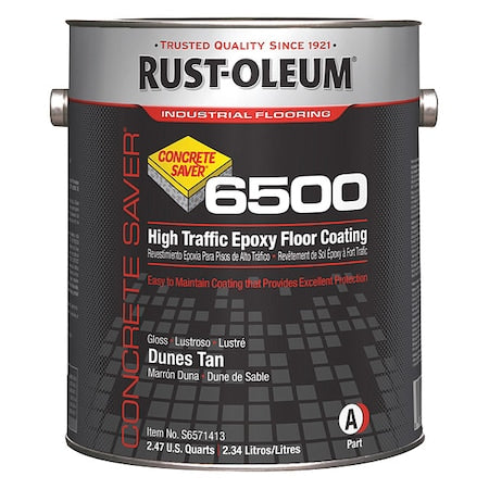 1 gal Floor Coating, High Gloss Finish, Dunes Tan, Solvent Base