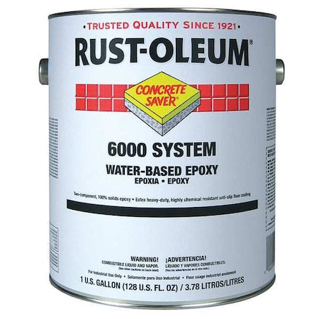 1 gal Floor Coating, High Gloss Finish, Clear, Water Base