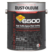 1 gal Floor Coating, High Gloss Finish, Silver Gray, Solvent Base