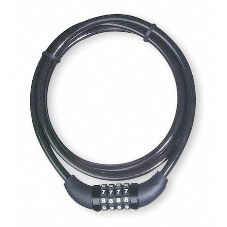 Combination Cable Lock,5 ft. L,2 In. W