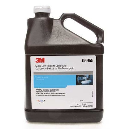 1 Gal. Super Duty Rubbing Compound Bottle, Brown, Emulsion