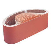 Sanding Belt, 3 1/2 in W, 15 1/2 in L, Coated, Ceramic, 60 Grit, Medium, 777F, Orange