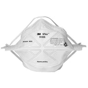 Disposable Respirator, N95, Flat-Fold, Dual, Non-Adjustable, Metal Nose Clip, S