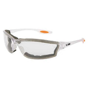 Law (LW3), Safety Glasses, Anti-Fog & Anti-Scratch, Clear Lens, Clear Frame, Frameless