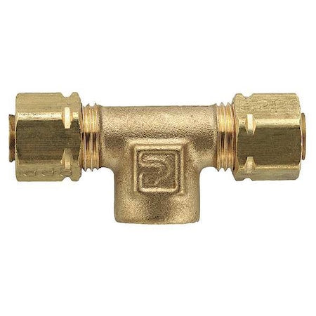 1/4" Compression x 1/8" FNPT Brass Branch Tee 10PK