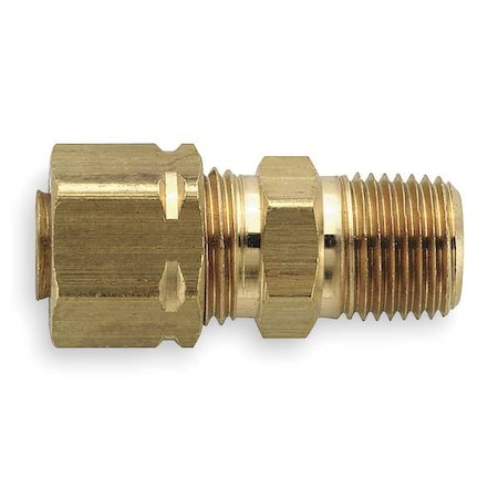 1/2" Compression x 3/8" MNPT Brass Connector 25PK