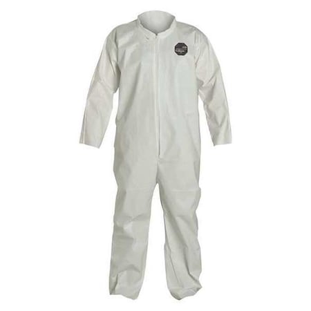 Collared Disposable Coveralls, 4Xl, White, ProShield(R) 60