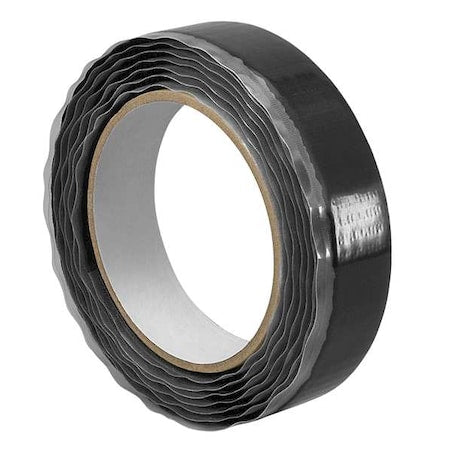 Reclosable Fastener, Acrylic Adhesive, 30 ft, 1 in W, Black