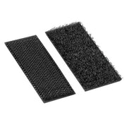 Reclosable Fastener Shapes, Rubber Adhesive, 2 in, 1 in W, Black, 100 PK
