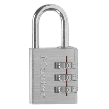 Luggage/Briefcase Padlock,Aluminum,Side