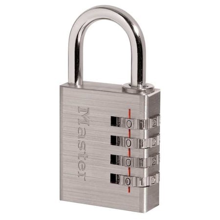 Combination Padlock, Side, Black/Silver