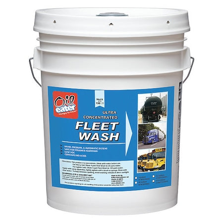 Fleet Wash Concentrate, Truck and Trailer Wash, 5 gal, Butyl-Free