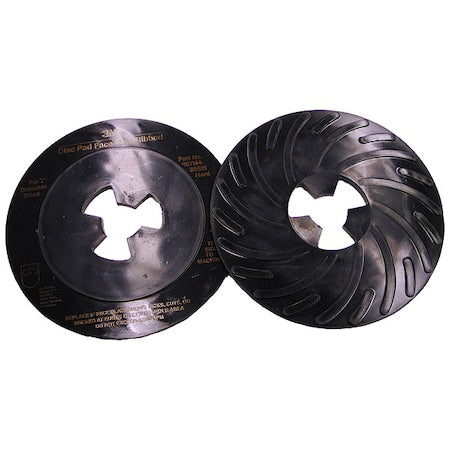 Disc Pad Ribbed Face Plate,7 in D,Hard