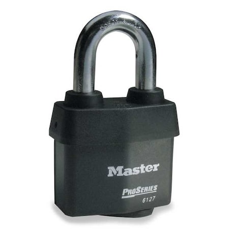 Padlock, Keyed Alike, Standard Shackle, Rectangular Steel Body, Boron Shackle, 7/8 in W