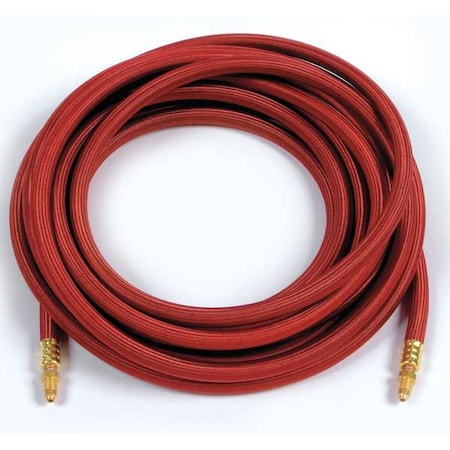Power Cable,Red Braided Rubber,25 Ft