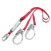 PRO(TM) Pack Shock Absorbing Lanyard, 6 ft. Length, Snap Hook, Steel, 2 Leg(s)