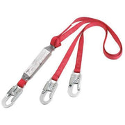 PRO(TM) Pack Shock Absorbing Lanyard, 6 ft. Length, Snap Hook, Steel, 2 Leg(s)