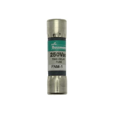 Midget Fuse, Time-Delay, 1A, 250V AC, Non-Indicating, 10kA at 125V AC, 35A at 250V AC