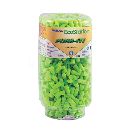 Pura-Fit Ear Plug Dispenser Refill, Foam, Bullet, 33 dB NRR, Uncorded, 500 Pairs Per Pkg
