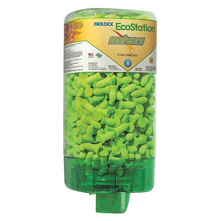 Meteors Ear Plugs with Dispenser, Foam, Bell, 33 dB NRR, Uncorded, 500 Pairs Per Pkg