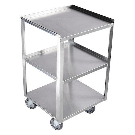 Utility Cart, Stainless Steel, 500 lb Load Capacity, 18 3/4 in L, 16 3/4 in W, 30 1/8 in H