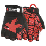 PD1901 Mechanics Gloves, Synthetic Leather Palm, Spandex Back, XL, Black