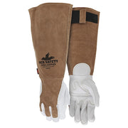 4892 Welding Leather Glove, Slip-On Cuff, Wing Thumb, Premium Goatskin, XL, 1 PR