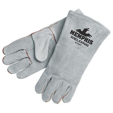 4150T Welding Leather Glove, Gauntlet Cuff, Wing Thumb, Premium Leather, XL, 12 PK