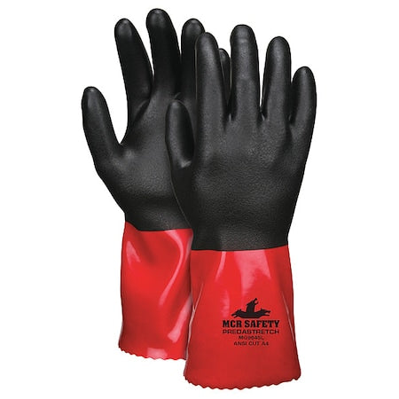 MG9645 Chemical Resistant Gloves, Fiberglass, 13 in L, 15 ga, Black, 2XL, 12 PK