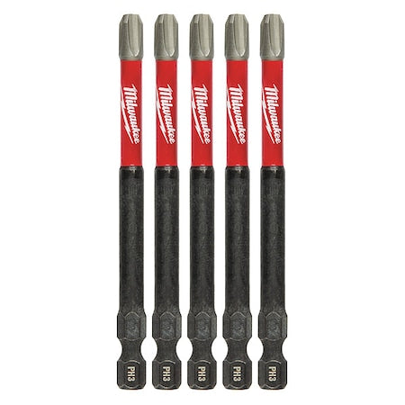 3-1/2 in. Phillips No 3 SHOCKWAVE Impact Duty Power Bit (5 pk)