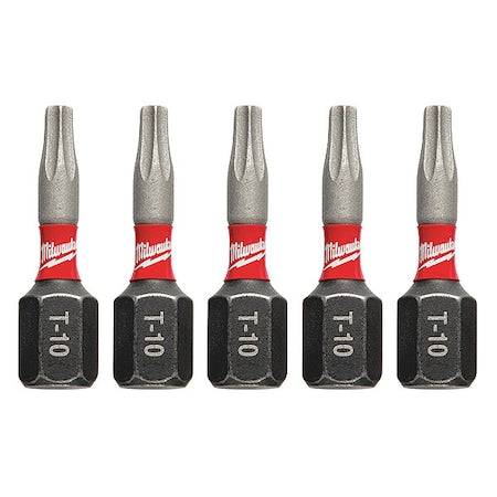 1 in. TORX T10 SHOCKWAVE Impact Duty Insert Bit (5 pk)